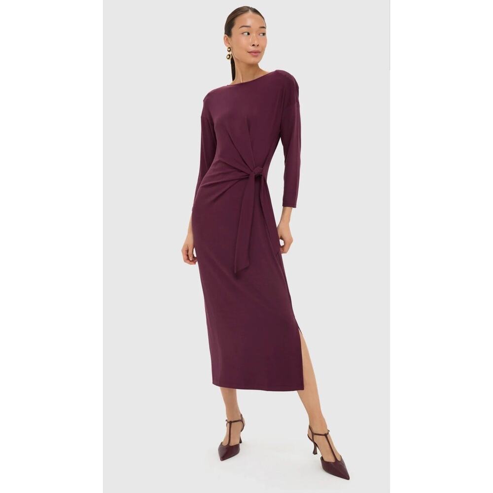 NWT Tukernuck Maxi Dress Winetasting Side Tie Elspeth Modest Long Sleeve S